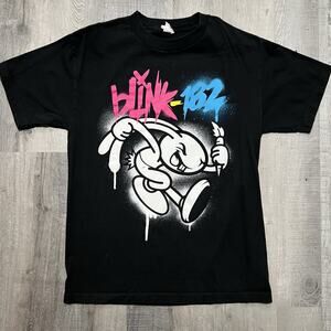 Blink-182 Black Double Sided Graphic Tour Shirt 2011 Honda Civic Merch Band Tee